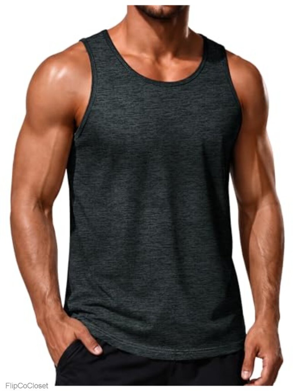 Men's Quick Dry Sleeveless Muscle Tank Top for Gym Workout Training